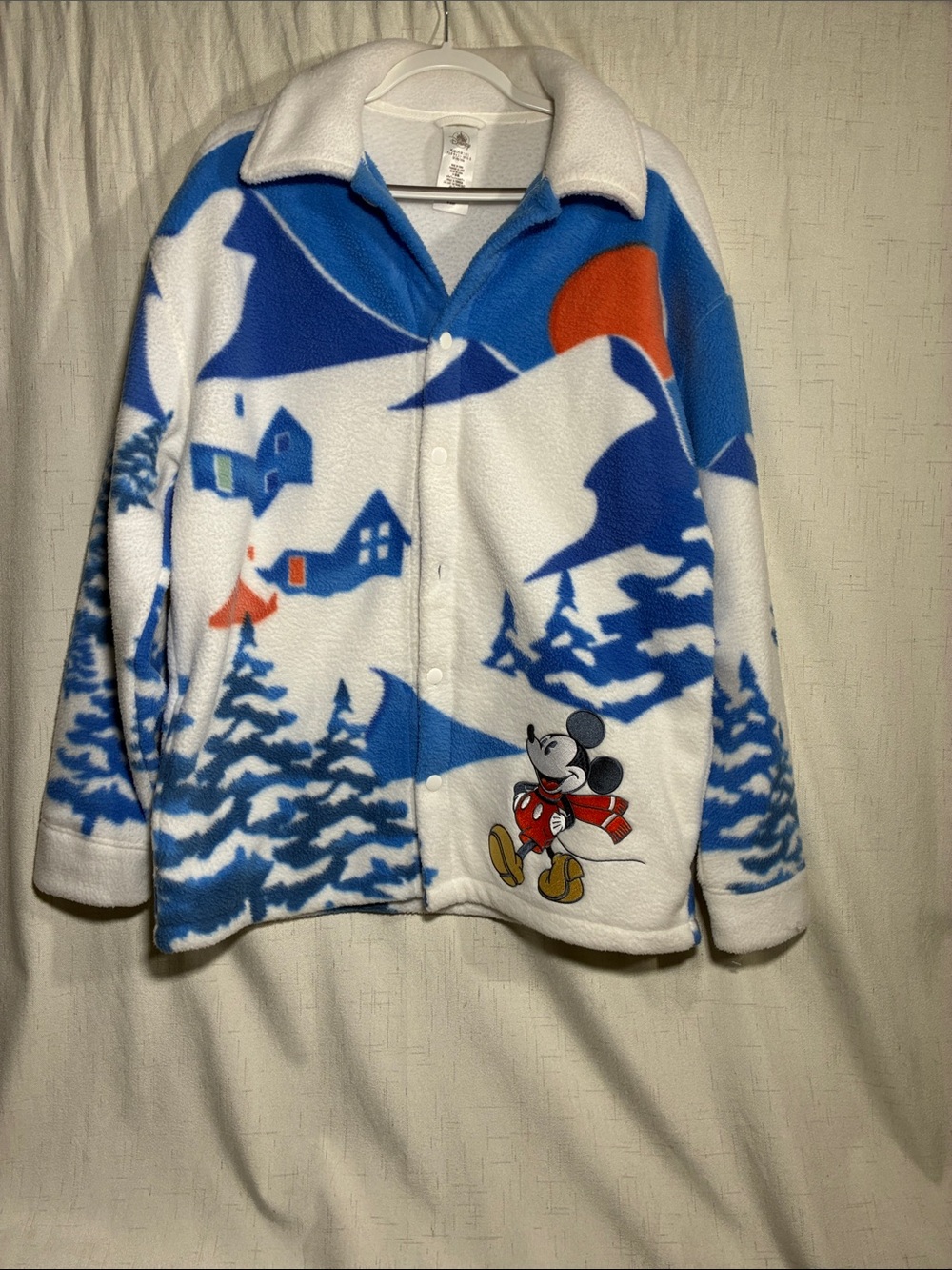 Mickey Mouse Blue & White Fleece Kids Jacket